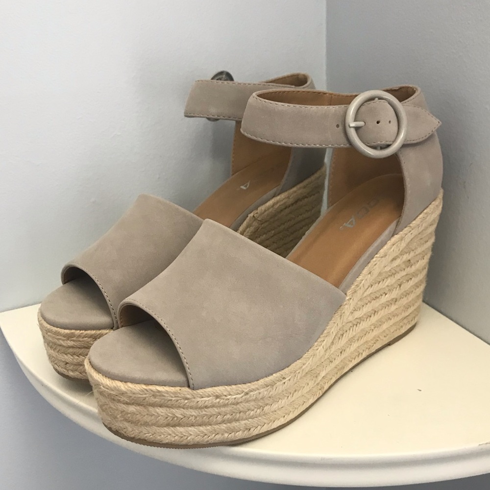 Platform Soda Espadrille Wedges - Picture 2 of 5